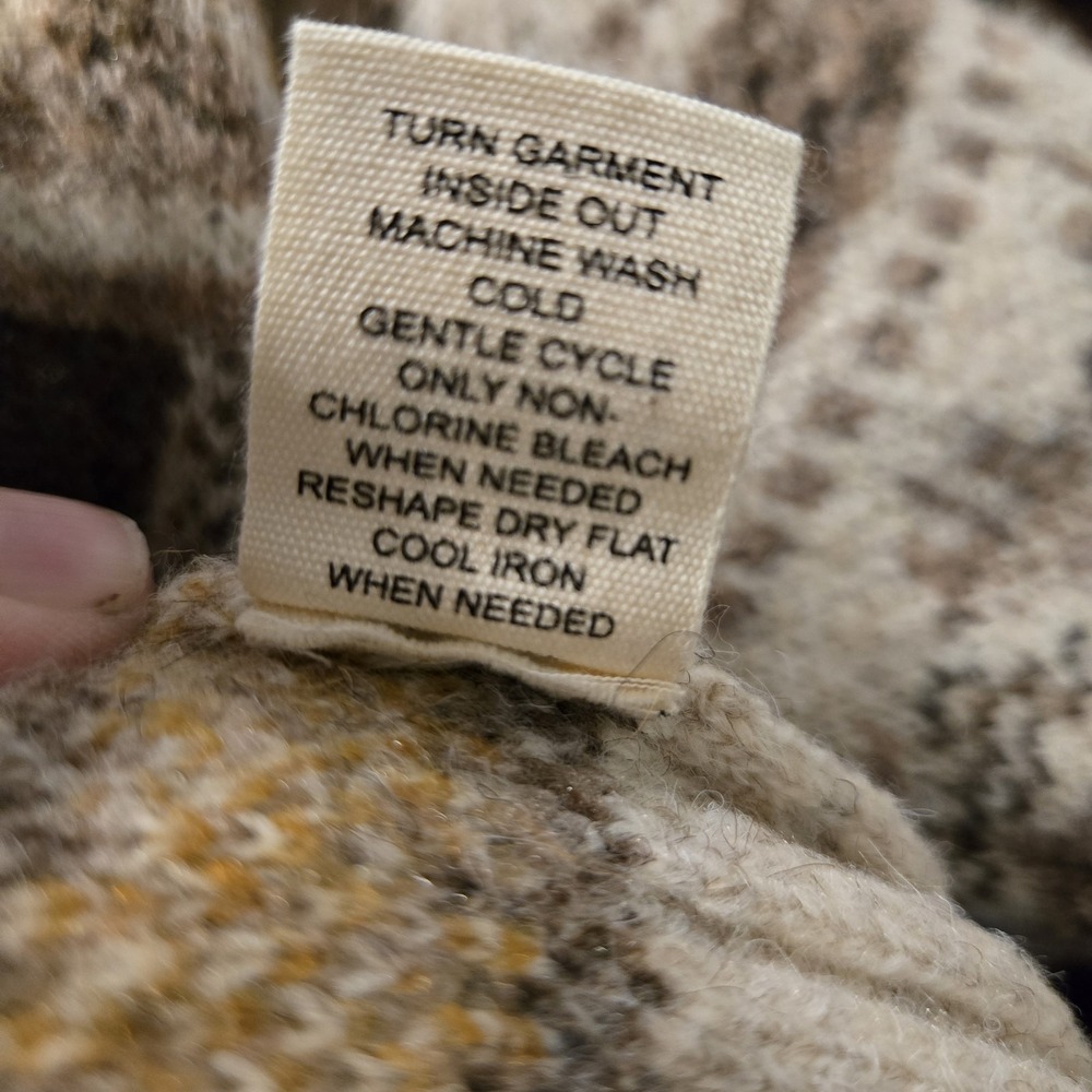 Marled‎ Chunky Knit Pullover Crop Style Sweater Small, casual Nordic Style - Picture 7 of 7